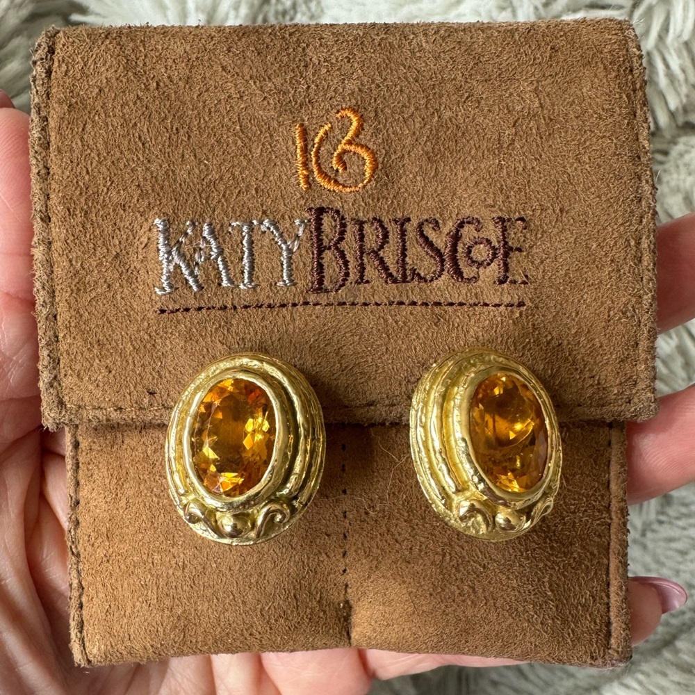 Katy Briscoe 18k Gold and citrine Earrings